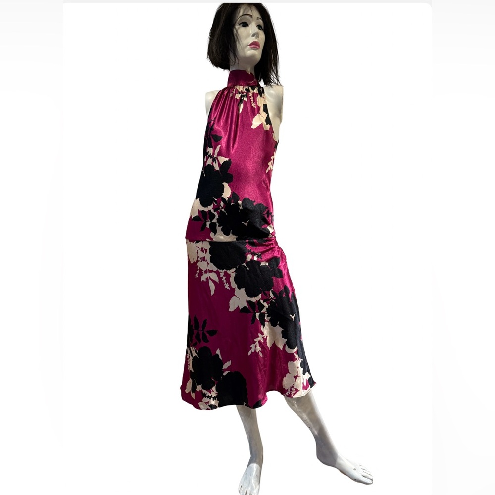 Veronica M -floral mock neck dress